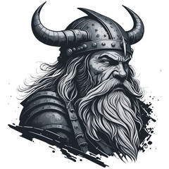viking vector illustration white background, made with artificial intelligence 