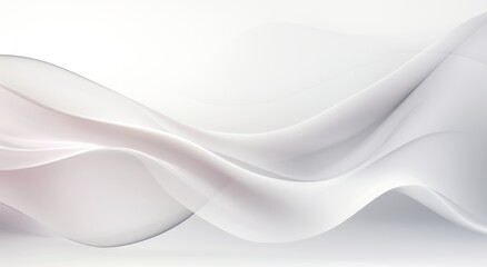 Obraz premium Abstract white background with smooth wavy lines
