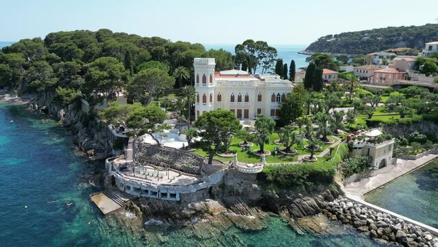 Large house Plage Paloma Cap Ferrat France drone,aerial
