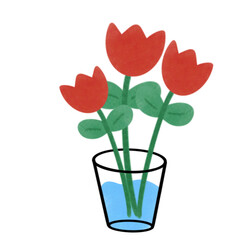 tulips in a vase