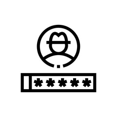 password line icon
