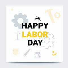 Happy labor day social media post