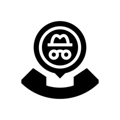 anonymous call glyph icon