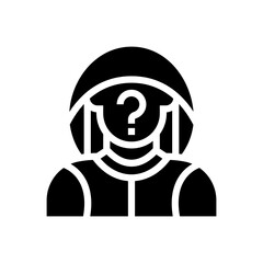 anonymous woman glyph icon