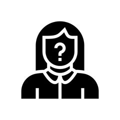 anonymous woman glyph icon