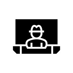 laptop glyph icon