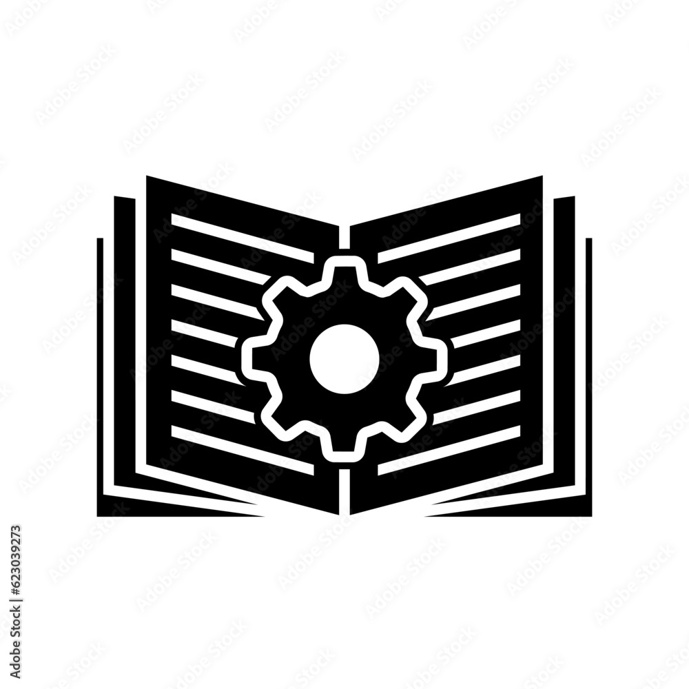 Aufkleber document vector icon. technical documentation illustration sign. manual symbol.