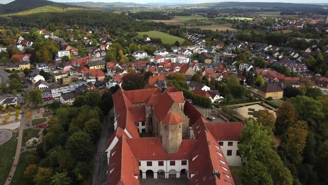 Iburg castle, city center, old germany