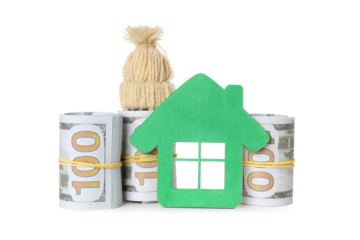 PNG,concept of payment for heating, isolated on white background