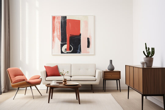 living room interior Generative Ai
