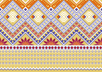 Ikat seamless pattern background. Traditional pattern. Ikat Aztec tribute. Seamless fabric pattern, bedsheet, table cover sheet, bag design.