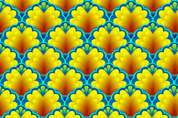 Fototapeta premium Colorful flower pattern, seamless floral design