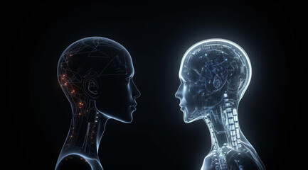 Modern technologies, technologies of the future, artificial intelligence concept, created with Generative AI technology