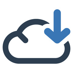 Cloud data save icon