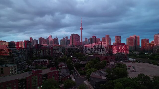 Toronto's Skyline, Canada, Ontario Drone Video 4K Slow Motion #TouristDestination #Banks #Business Captured by Anthony Saleh