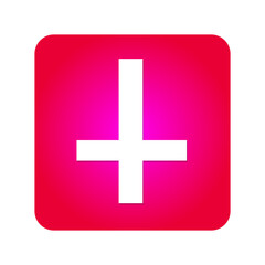 Obraz premium Christian cross world religion symbol icon. Gradient attractive spiritual box icon. Major religious isolated symbol.