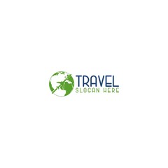 Travel agency logo design template isolated on white background