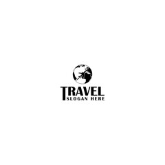 Travel agency logo design template isolated on white background