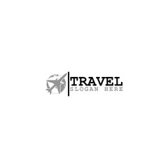 Travel agency logo design template isolated on white background