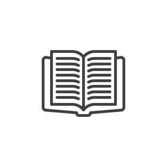 Reading book line icon
