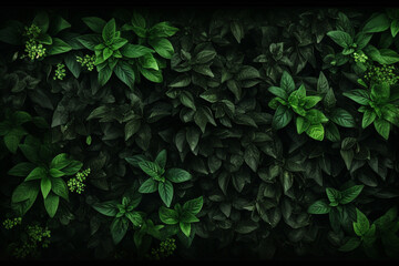 green leaves background Generative Ai