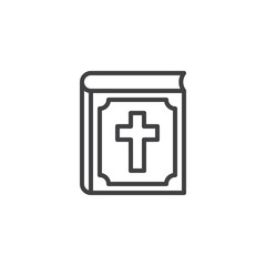 Bible book line icon