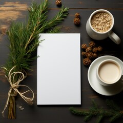 Obraz na płótnie Canvas Illustration of Christmas background, AI Generated