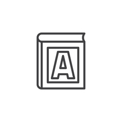 Alphabet book line icon