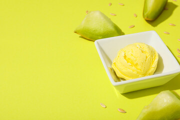 Tasty and fresh summer food - melon ice cream