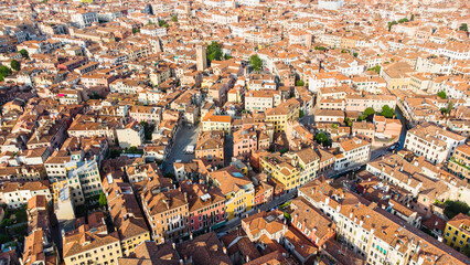 Venice from above drone aerial view