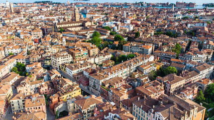 Venice from above drone aerial view