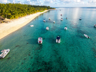 Incredible view of the ocean in Mauritius. Picture taken from drone