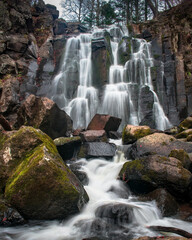 Waterfall "Unexpected" on the Shkotovka River in Primorsky Krai, Russia.