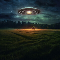 Ufo over the field