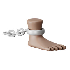 Slavery 3d icon illustration