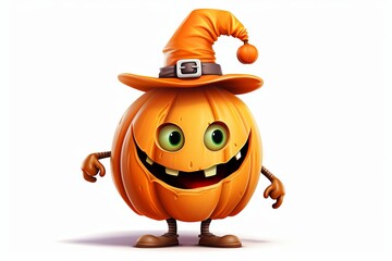 halloween witch with pumpkin