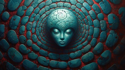 Enigmatic extraterrestrial alien humanoid sculpture of unknown off-world origin depicting their superior intellect over mind and matter - generative AI