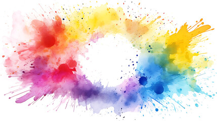 Fototapeta na wymiar Abstract Colorful Rainbow Painting watercolor
