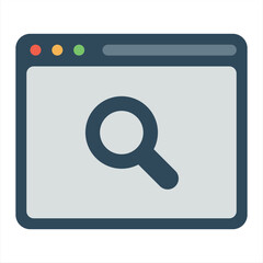 Search icon in filled line style about browser, use for website mobile app presentation