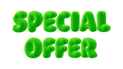 Fototapeta na wymiar Special offer text in 3d rendering for promotion and sale concept