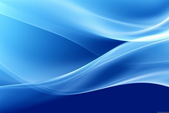 Abstract blue background with smooth shining lines