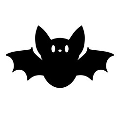 Cute bat halloween silhouette