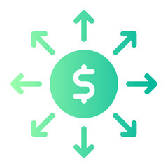 fundraising gradient icon
