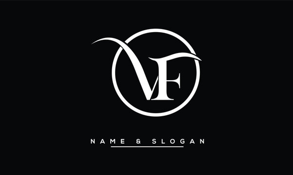 VF,  FV,  V,  F  Abstract  Letters  Logo  Monogram