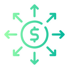 fundraising gradient icon