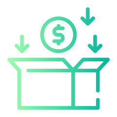 money gradient icon
