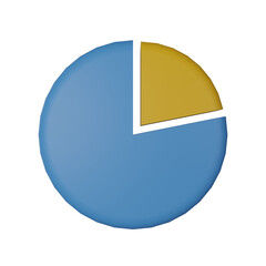 Pie Chart 3d icon illustration