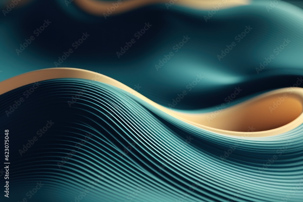 Poster abstract background with wavy line pattern. ai generated