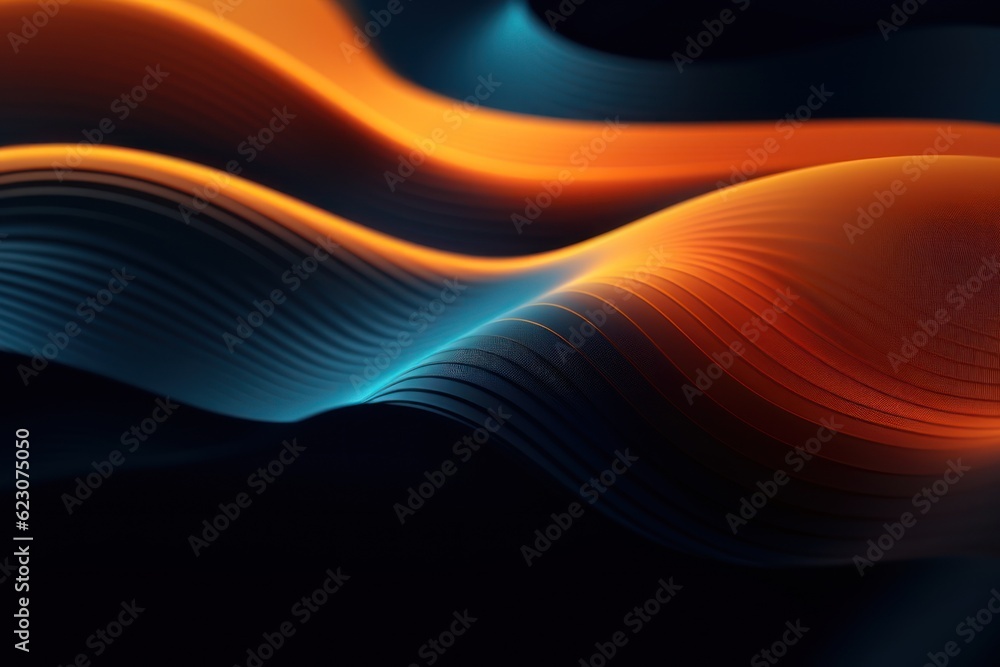 Poster abstract background with wavy line pattern. ai generated