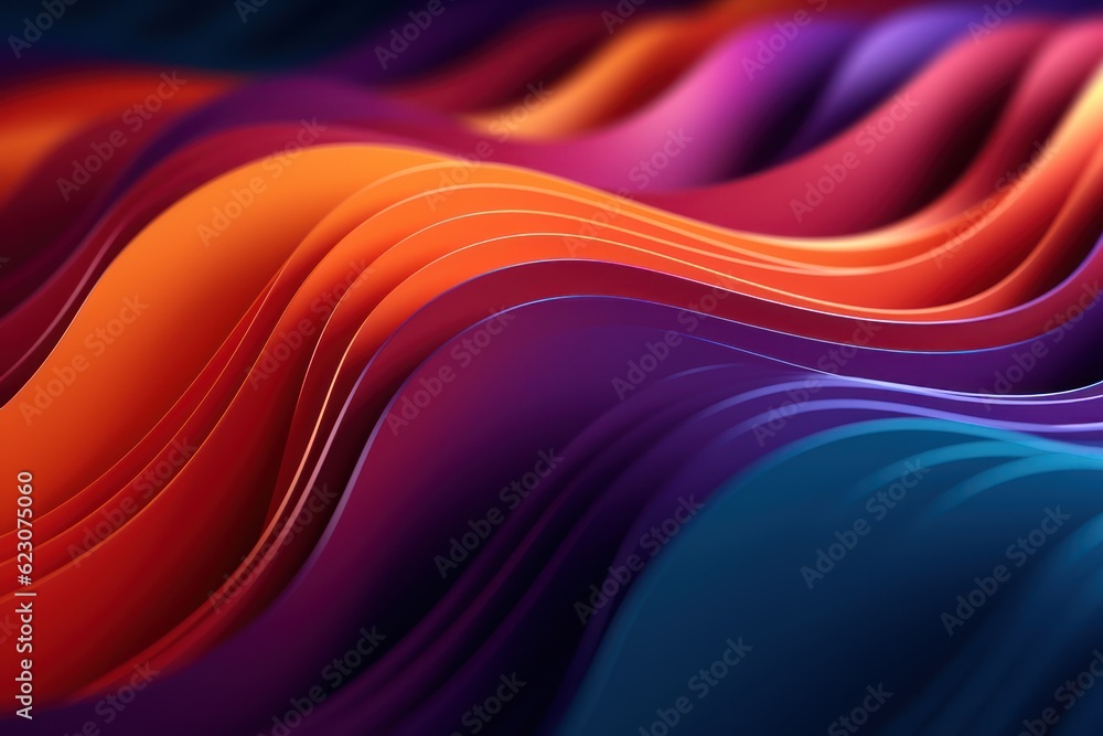 Poster abstract background with wavy line pattern. ai generated